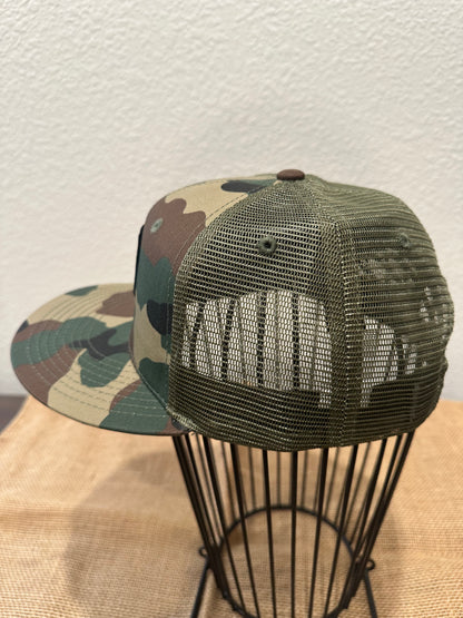 LIGHT CAMO MESH TRUCKER - OUTLAW LOGO PATCH HAT